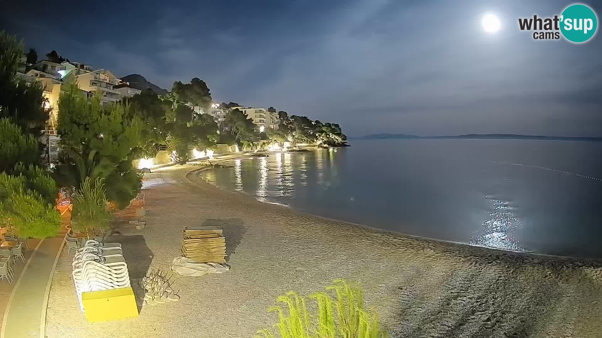 Webcam Playa Lučica Brela – Vista en directo de la costa adriática
