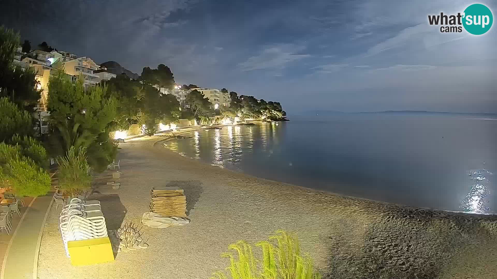 Webcam Playa Lučica Brela – Vista en directo de la costa adriática