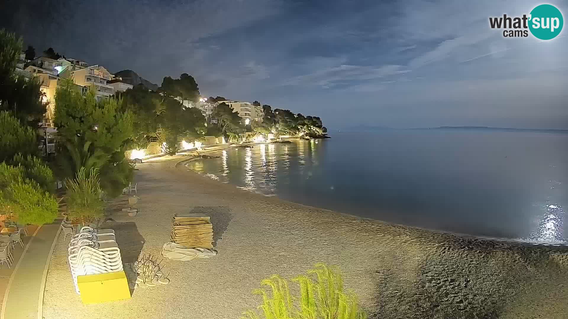 Webcam Playa Lučica Brela – Vista en directo de la costa adriática
