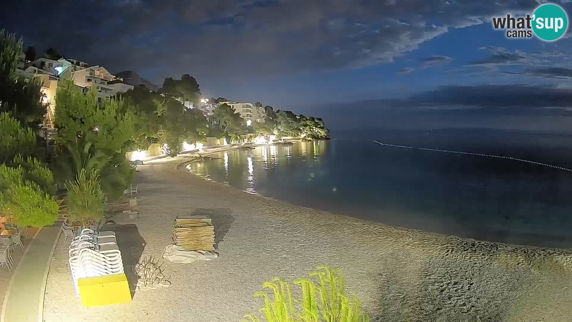Webcam Spiaggia Lučica Brela – Vista live sulla costa adriatica