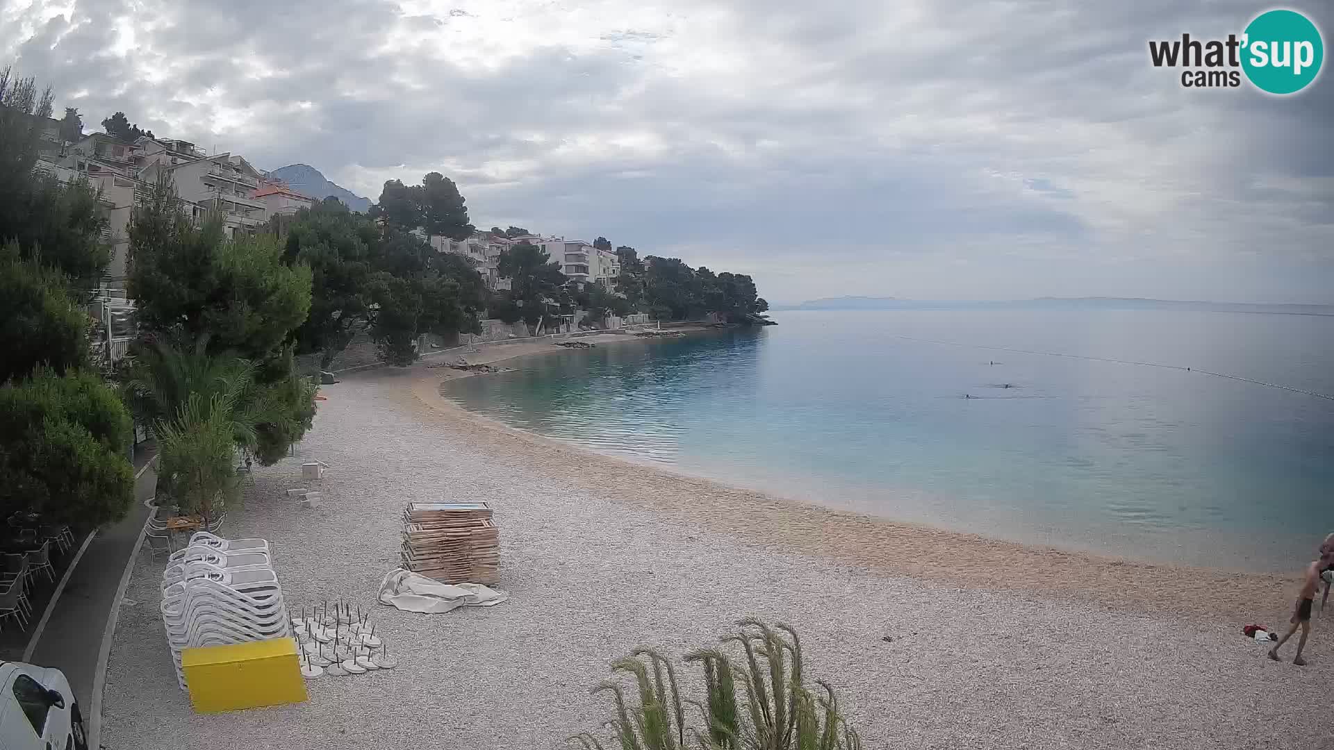 Webcam Spiaggia Lučica Brela – Vista live sulla costa adriatica