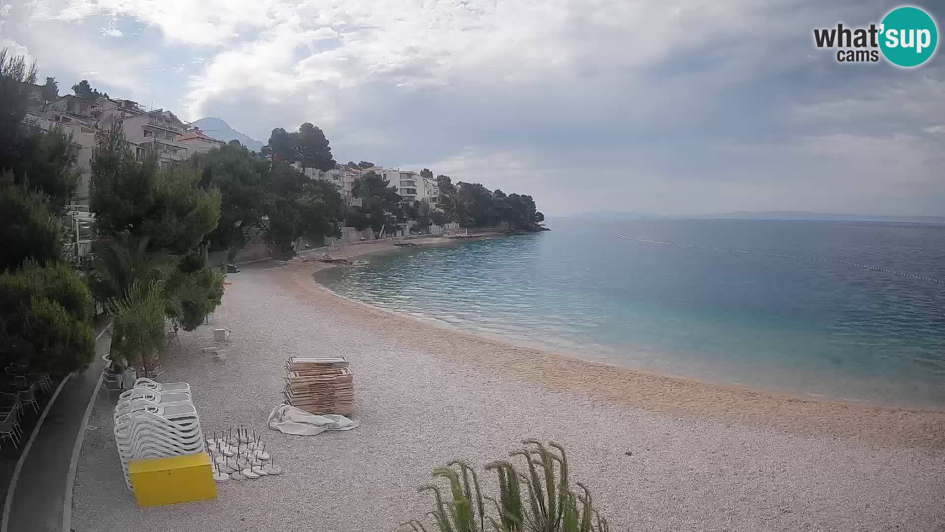 Webcam Spiaggia Lučica Brela – Vista live sulla costa adriatica