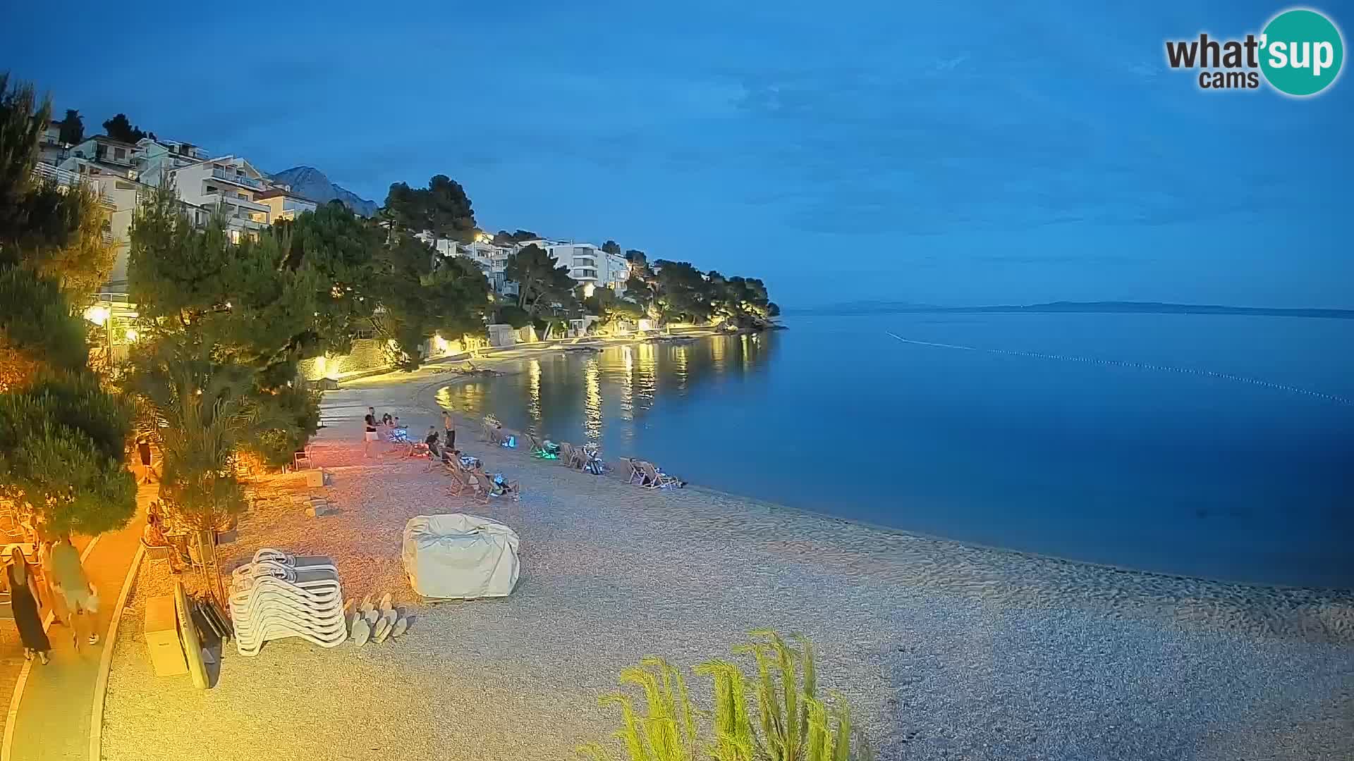 Webcam Lučica Strand Beach Brela – Liveblick von der Adriaküste