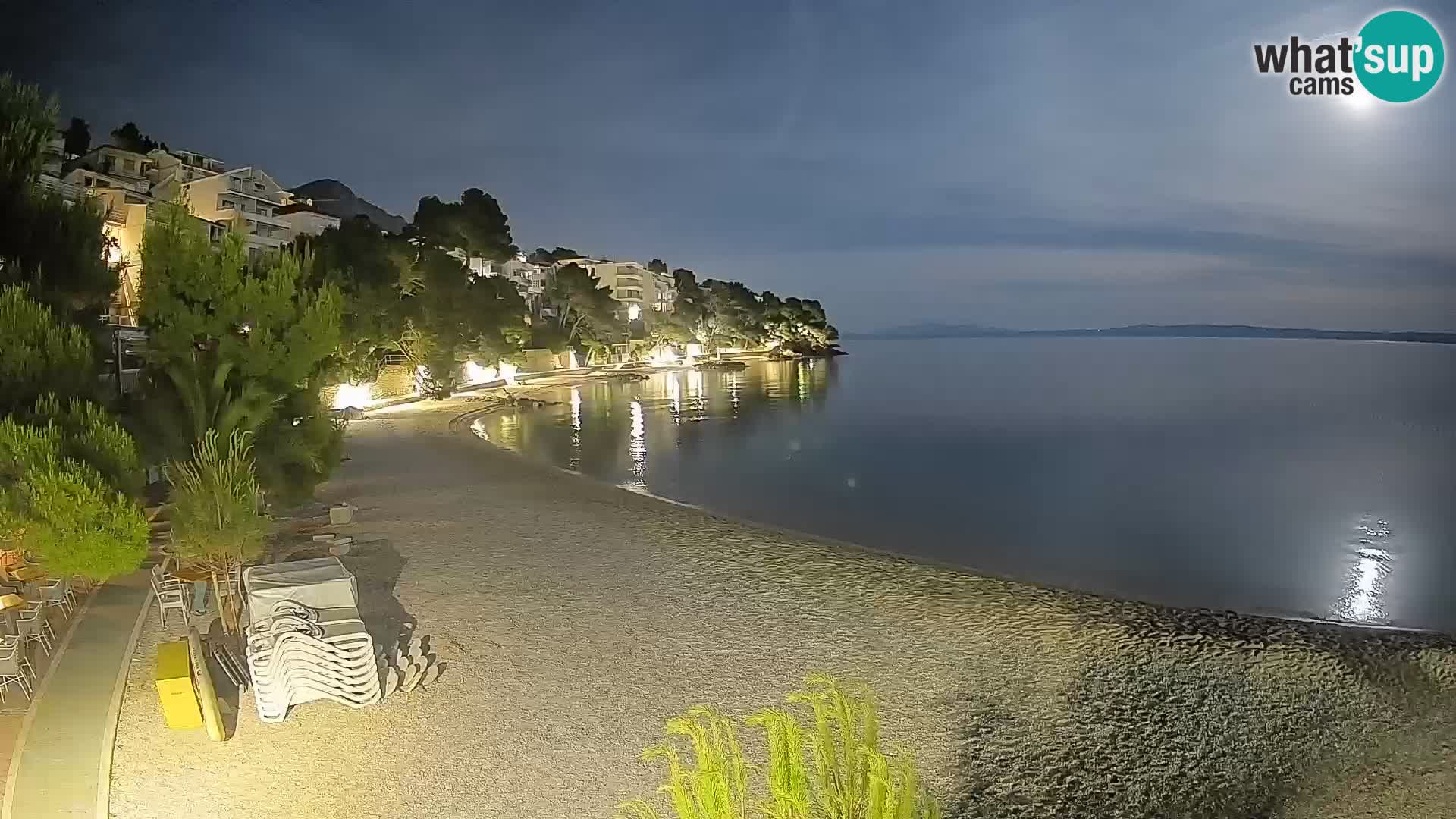 Webcam Playa Lučica Brela – Vista en directo de la costa adriática