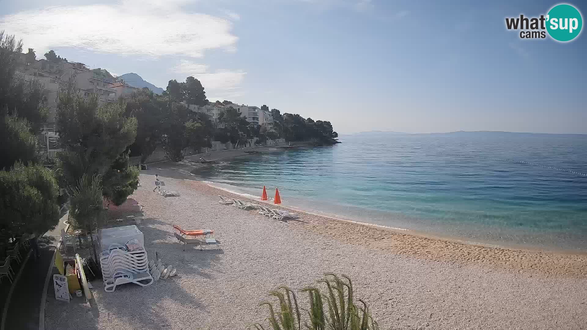 Webcam Playa Lučica Brela – Vista en directo de la costa adriática