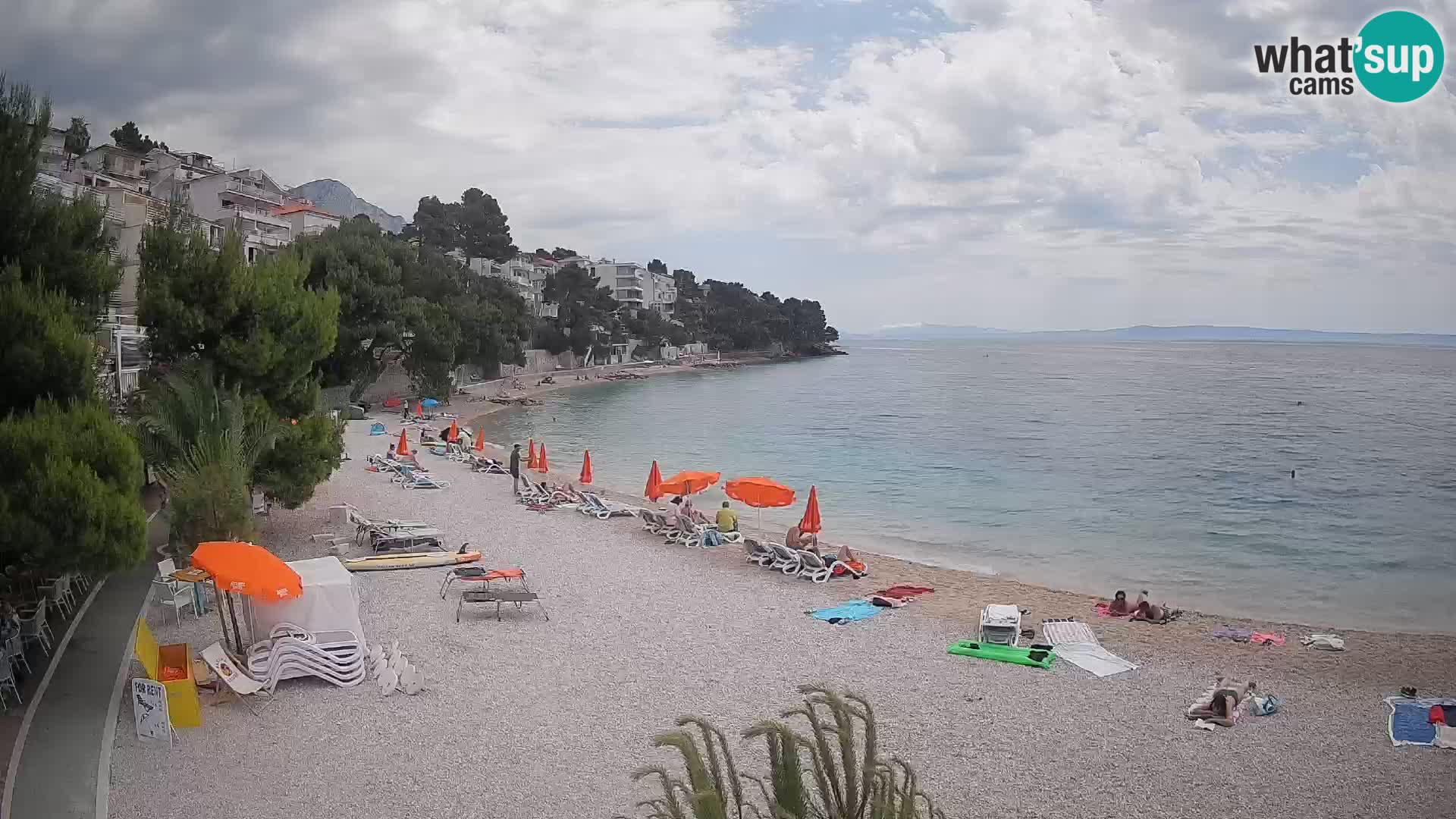 Webcam Playa Lučica Brela – Vista en directo de la costa adriática