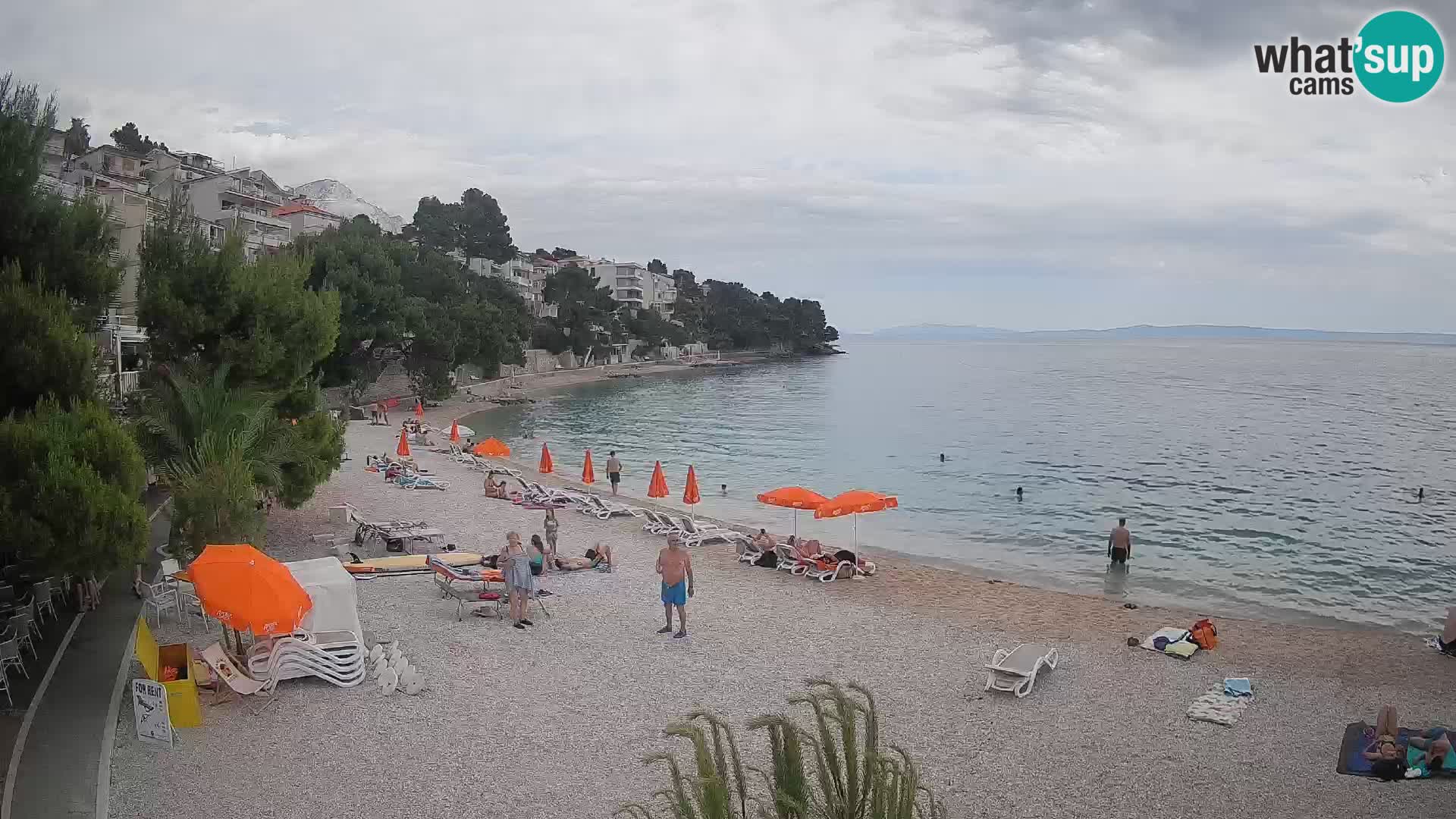 Webcam Spiaggia Lučica Brela – Vista live sulla costa adriatica