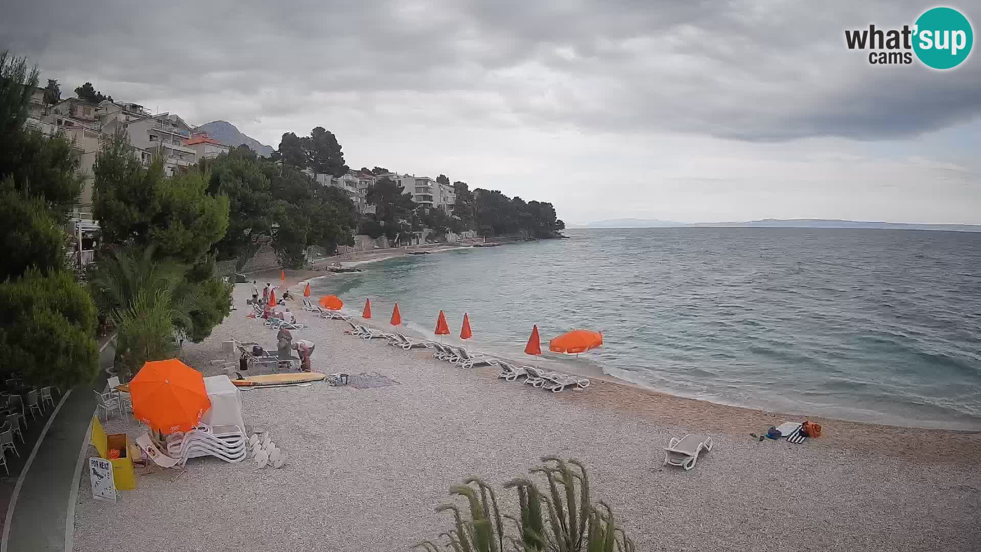 Webcam Spiaggia Lučica Brela – Vista live sulla costa adriatica