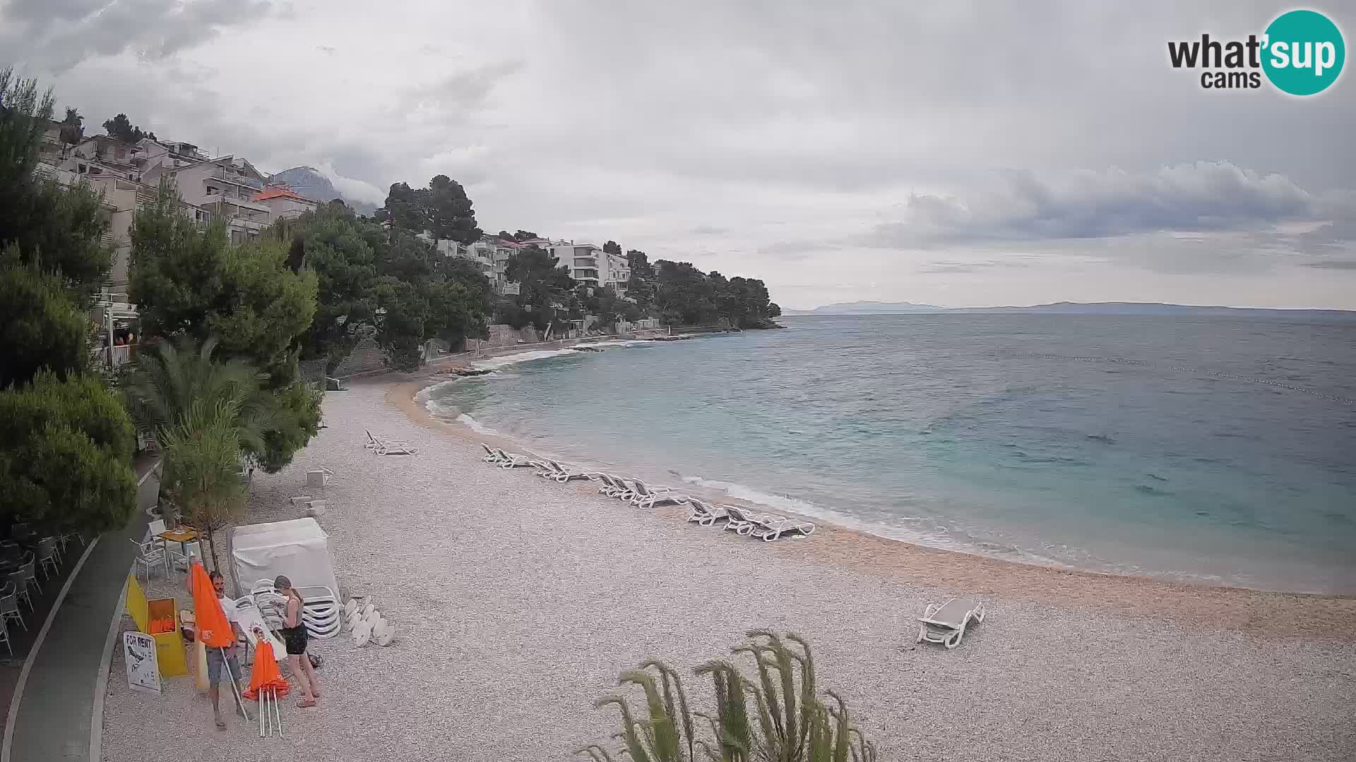 Webcam Spiaggia Lučica Brela – Vista live sulla costa adriatica
