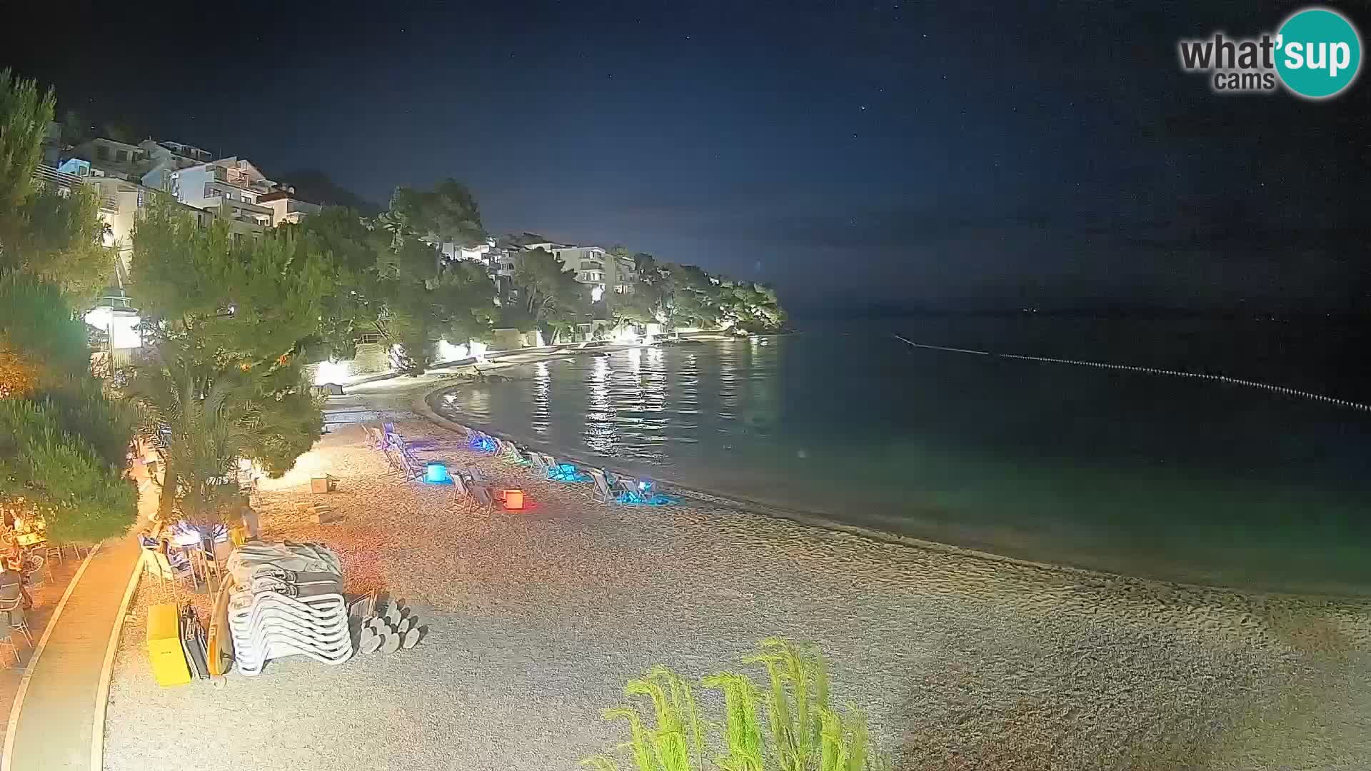 Webcam Playa Lučica Brela – Vista en directo de la costa adriática