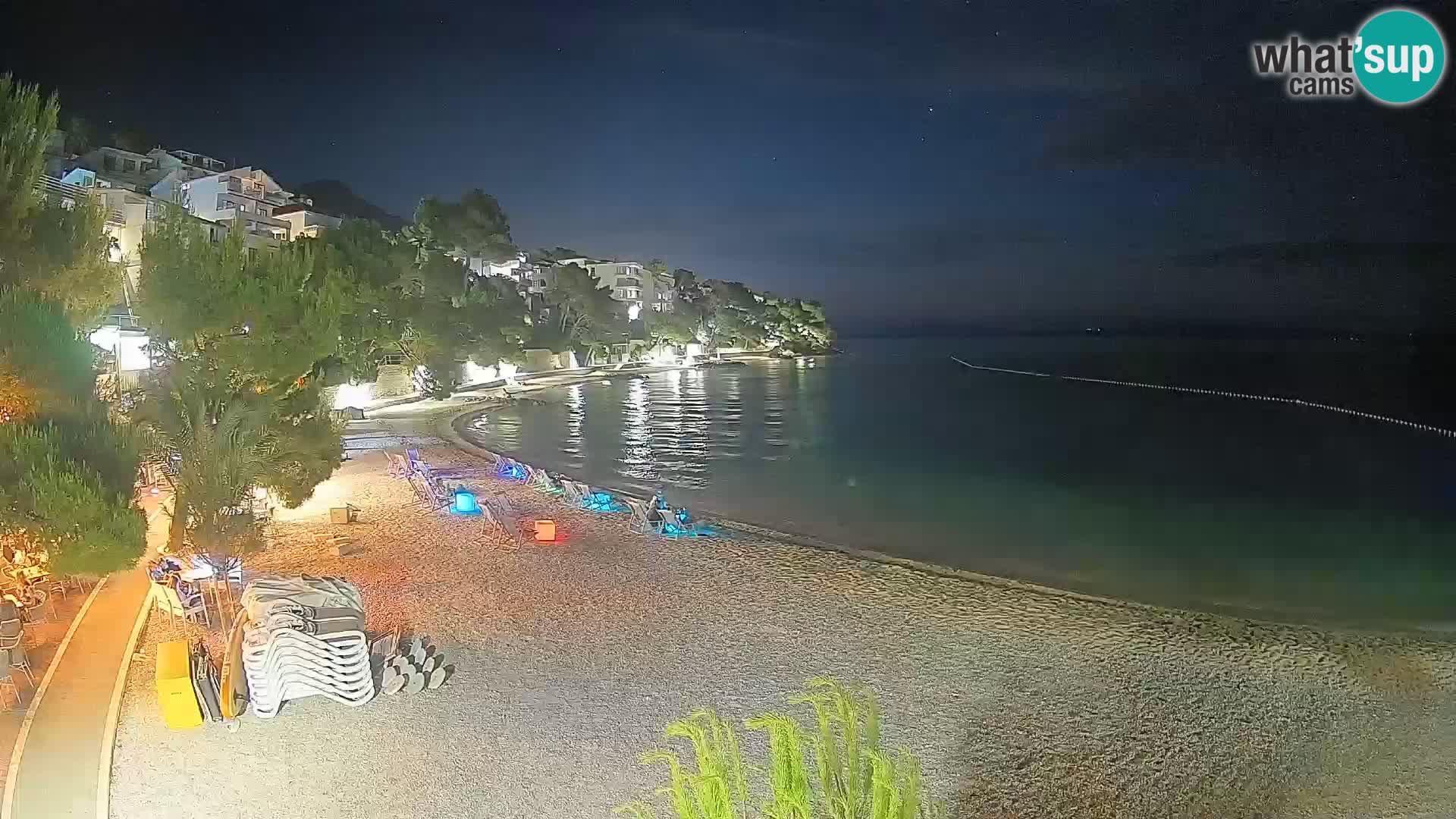 Webcam Spiaggia Lučica Brela – Vista live sulla costa adriatica
