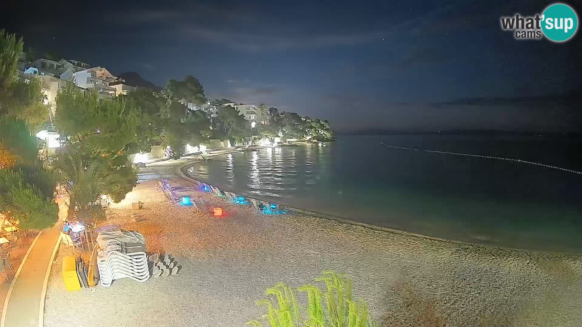 Webcam Spiaggia Lučica Brela – Vista live sulla costa adriatica
