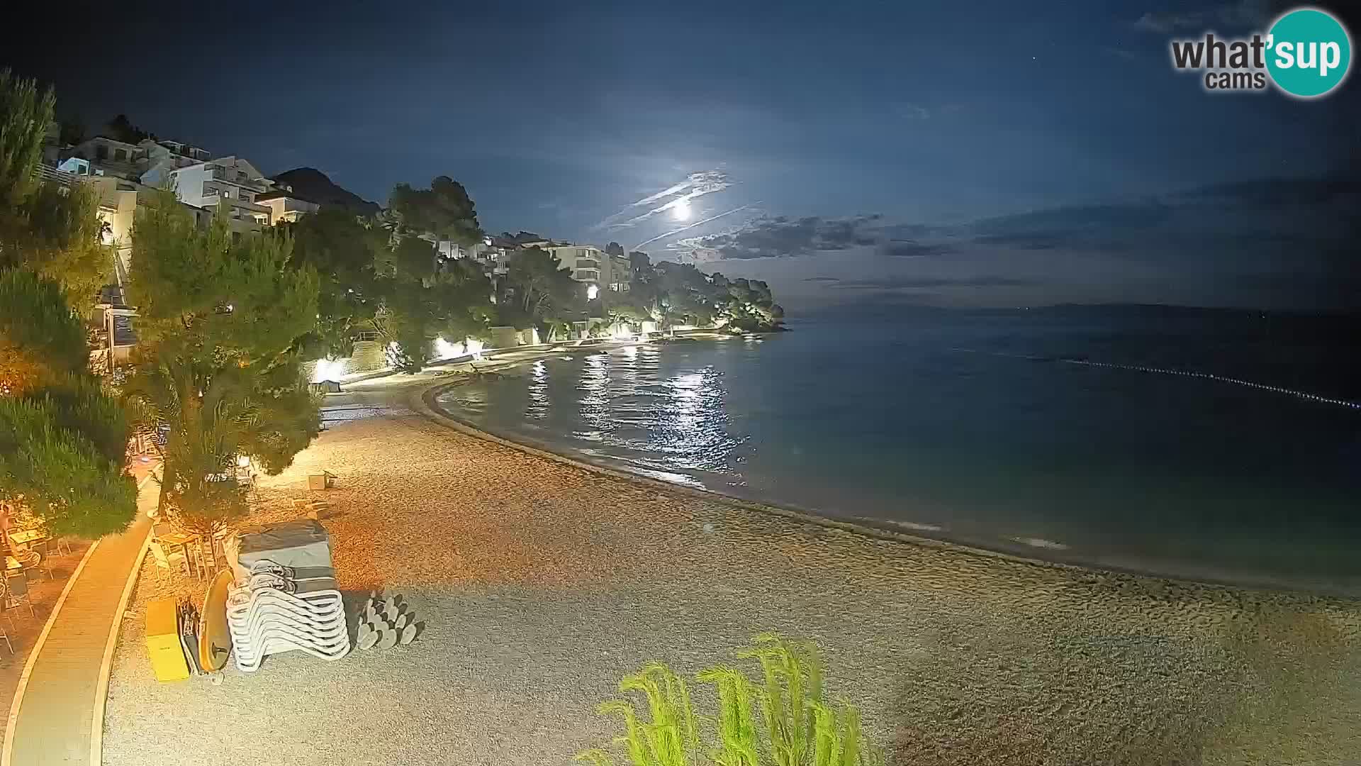 Webcam Playa Lučica Brela – Vista en directo de la costa adriática