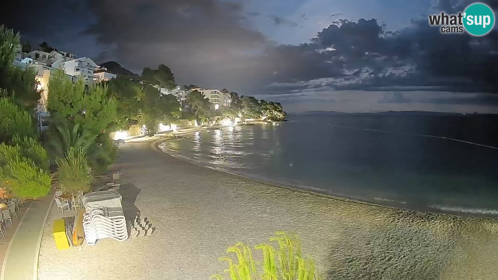 Webcam Playa Lučica Brela – Vista en directo de la costa adriática