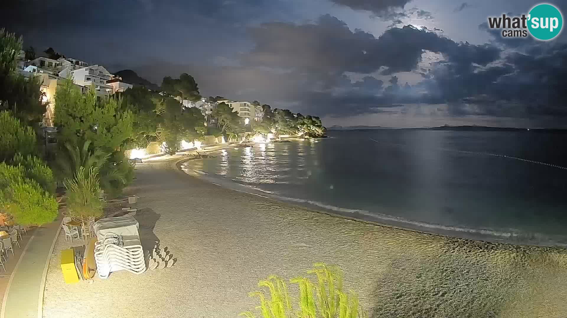 Spletna kamera Plaža Lučica Brela – Pogled v živo na Jadransko obalo