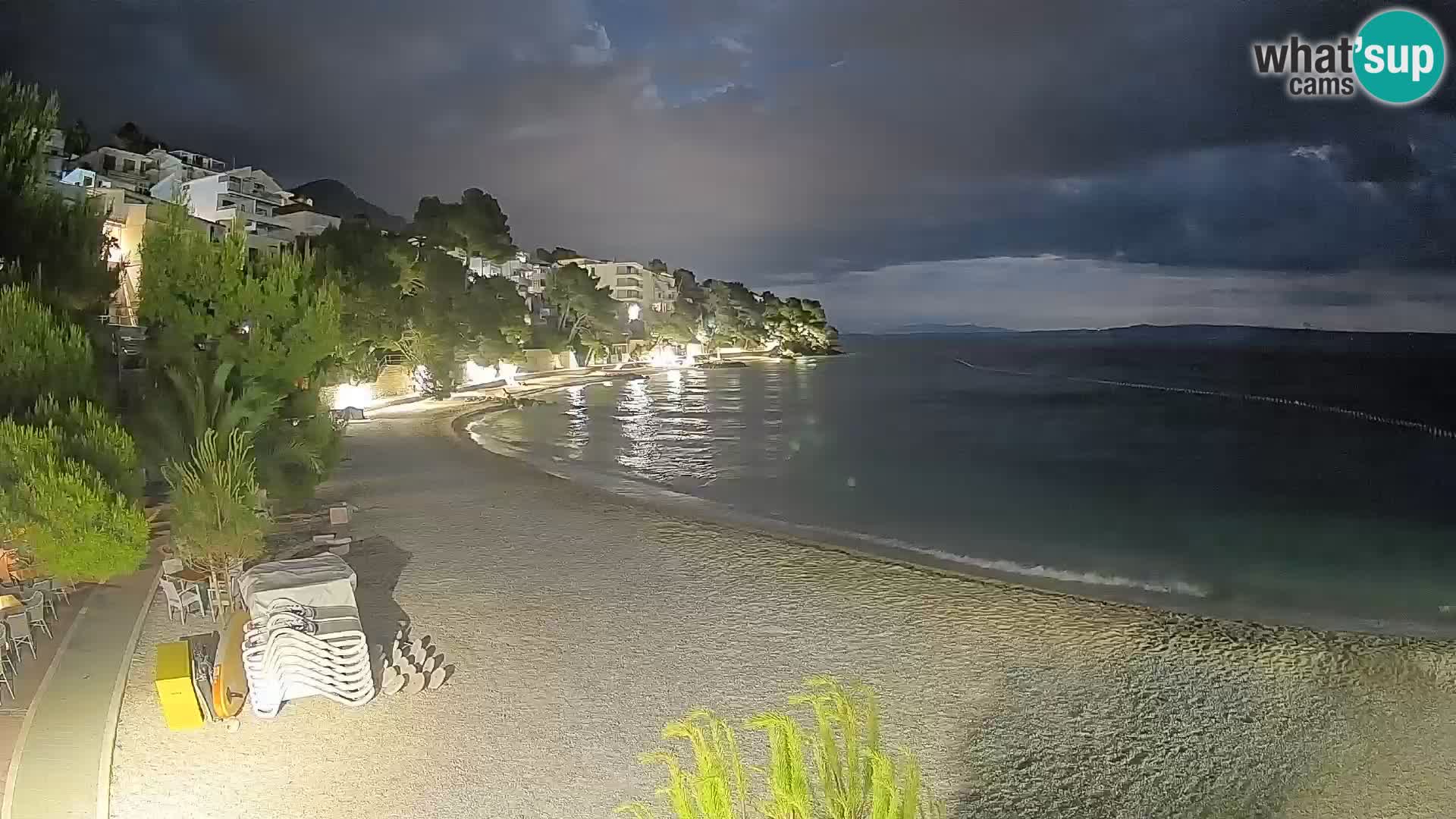 Webcam Spiaggia Lučica Brela – Vista live sulla costa adriatica