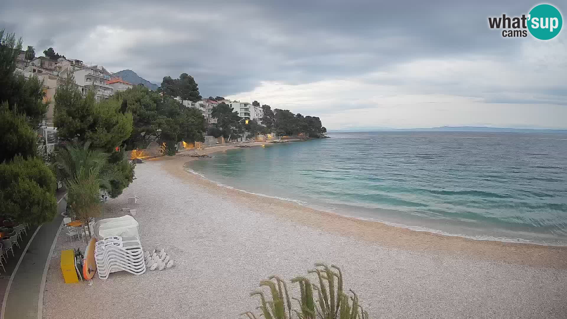Webcam Playa Lučica Brela – Vista en directo de la costa adriática