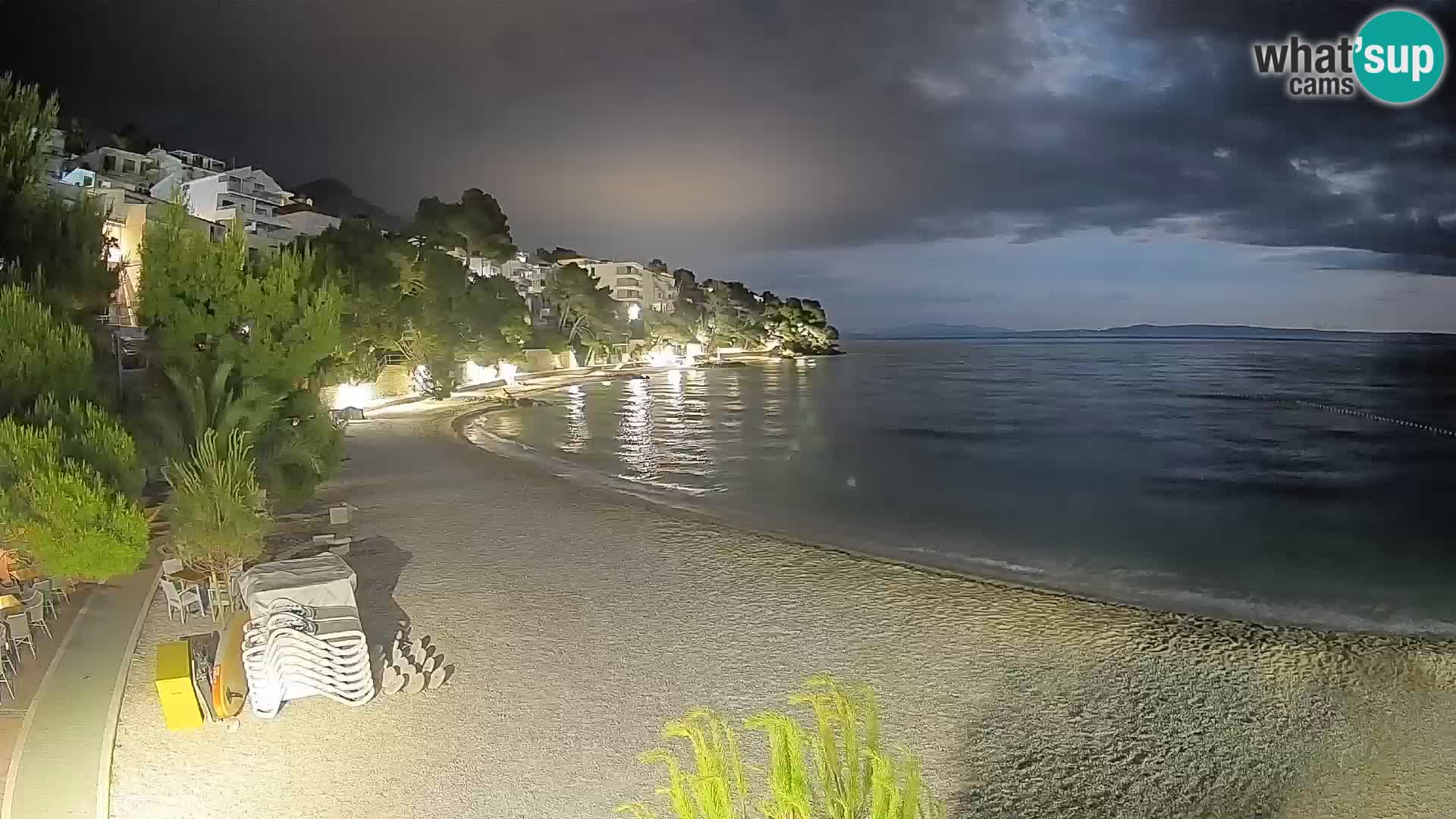 Webcam Plage Lučica Brela – Vue en direct sur la côte adriatique