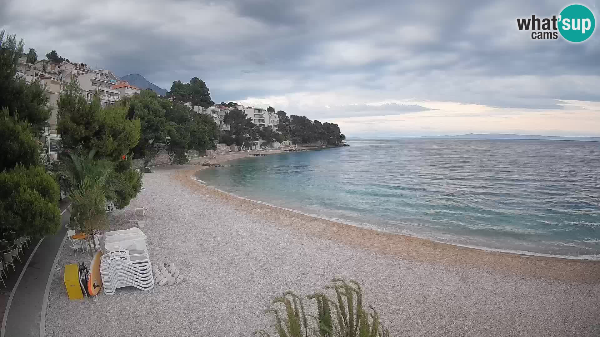 Webcam Spiaggia Lučica Brela – Vista live sulla costa adriatica