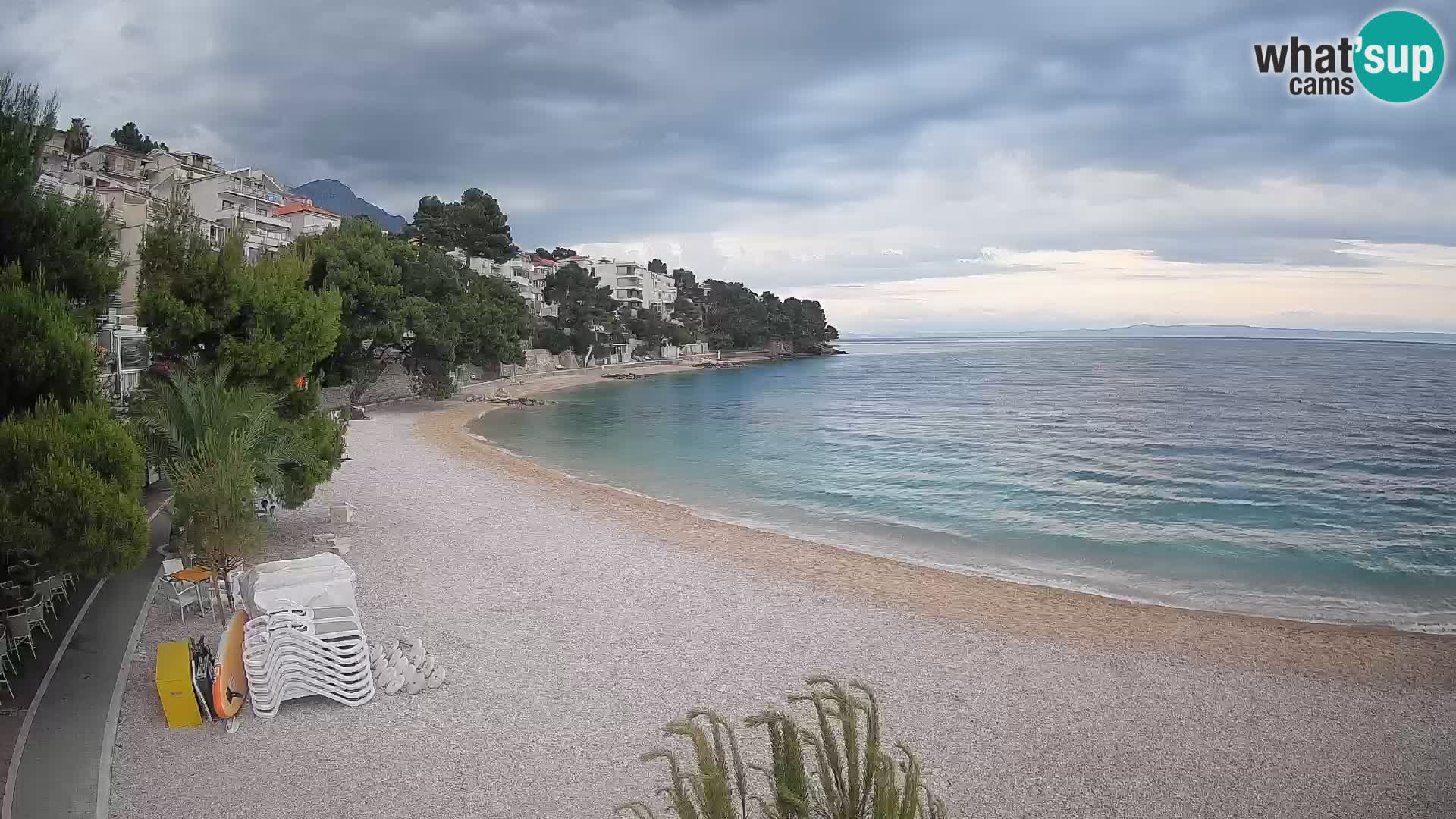 Webcam Spiaggia Lučica Brela – Vista live sulla costa adriatica