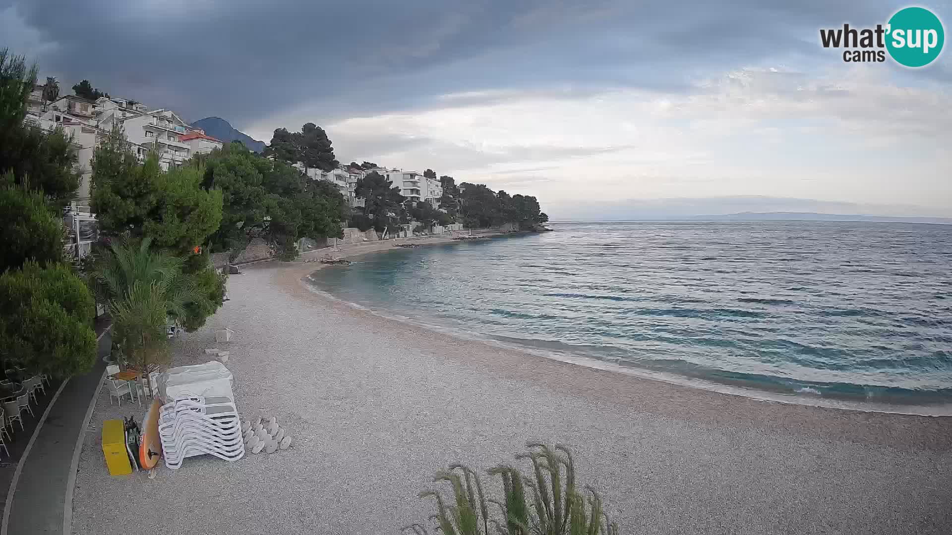 Webcam Spiaggia Lučica Brela – Vista live sulla costa adriatica