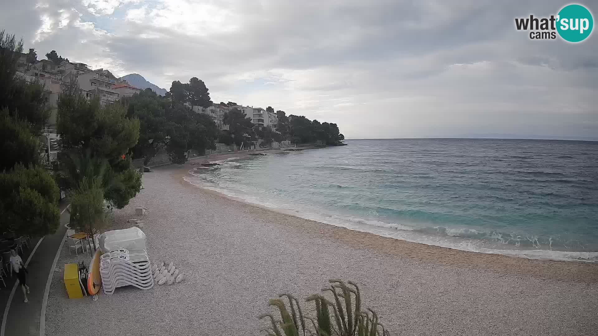 Webcam Spiaggia Lučica Brela – Vista live sulla costa adriatica