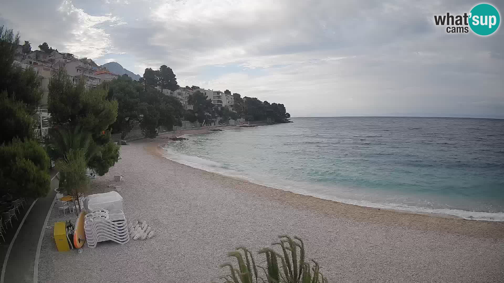 Webcam Playa Lučica Brela – Vista en directo de la costa adriática