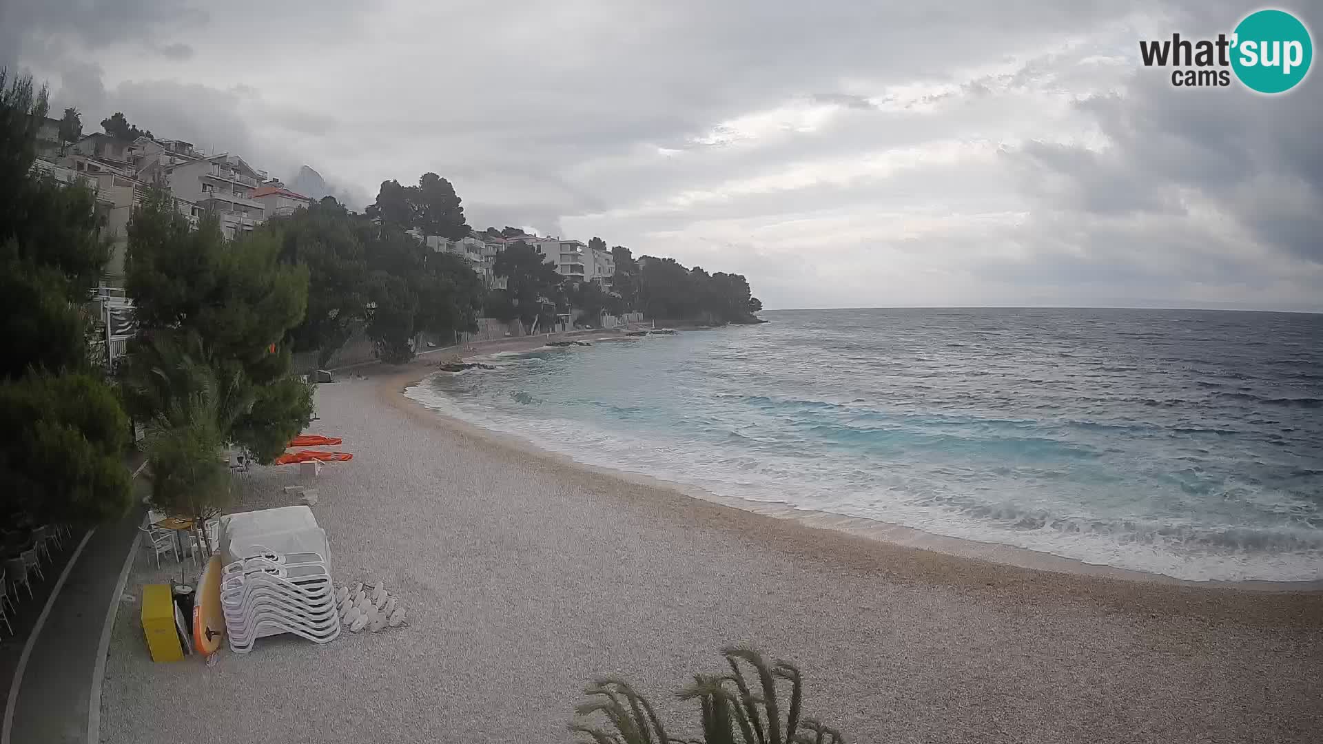 Webcam Lučica Beach Brela – Live View from the Adriatic Coast