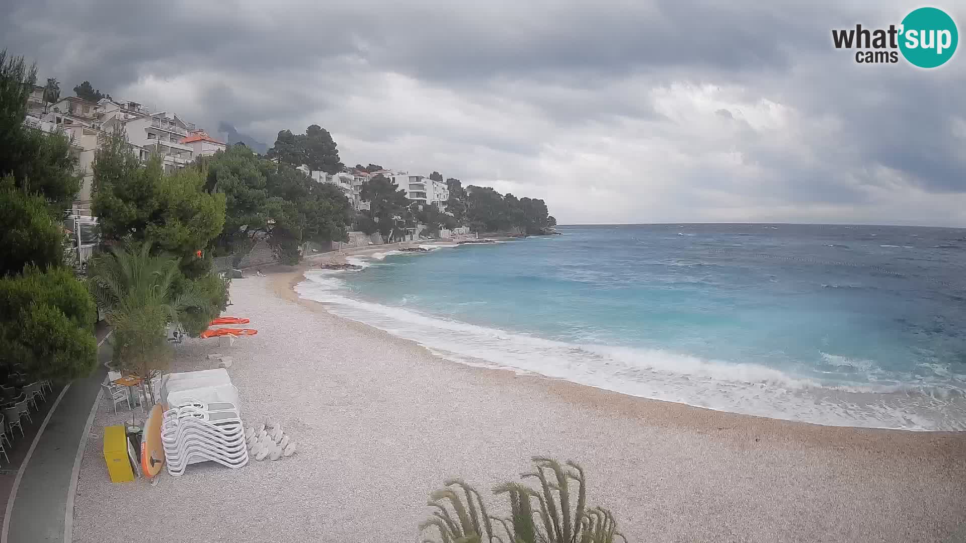 Webcam Lučica Beach Brela – Live View from the Adriatic Coast
