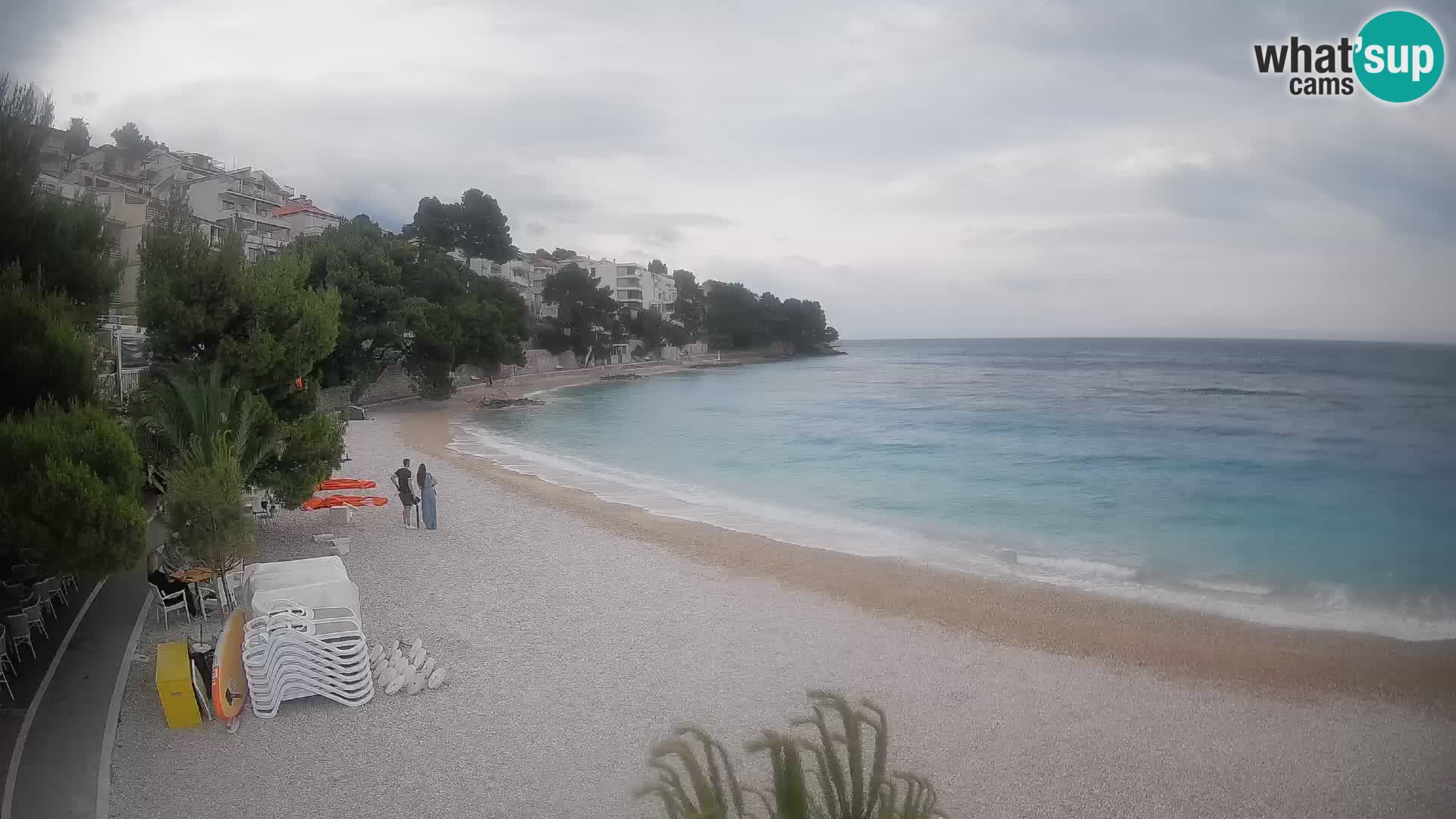 Webcam Spiaggia Lučica Brela – Vista live sulla costa adriatica