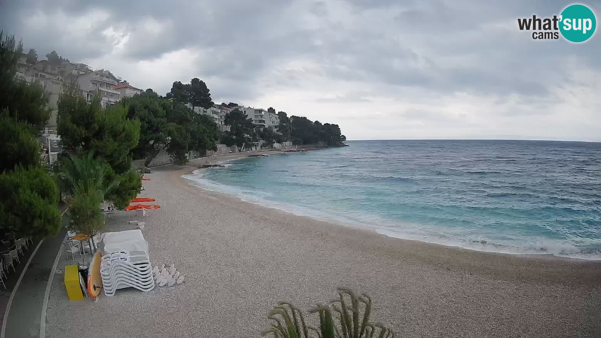 Webcam Playa Lučica Brela – Vista en directo de la costa adriática