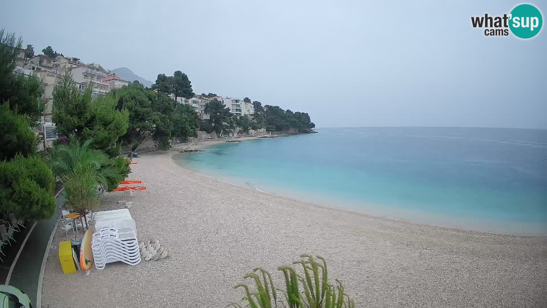 Webcam Lučica Beach Brela – Live View from the Adriatic Coast