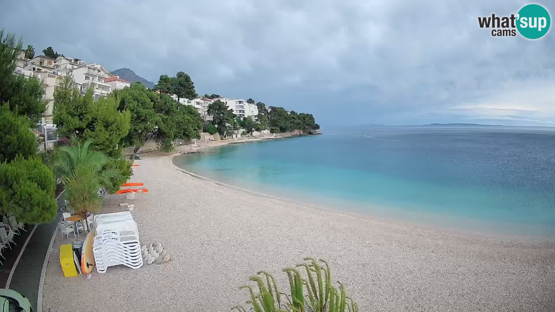 Webcam Lučica Beach Brela – Live View from the Adriatic Coast