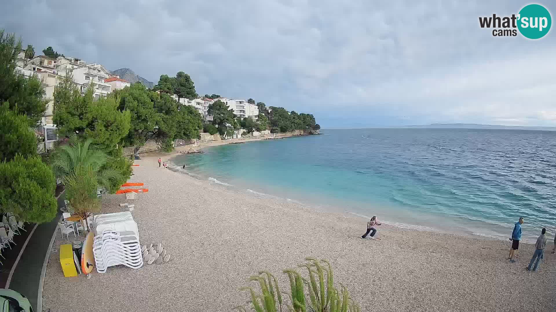 Webcam Spiaggia Lučica Brela – Vista live sulla costa adriatica