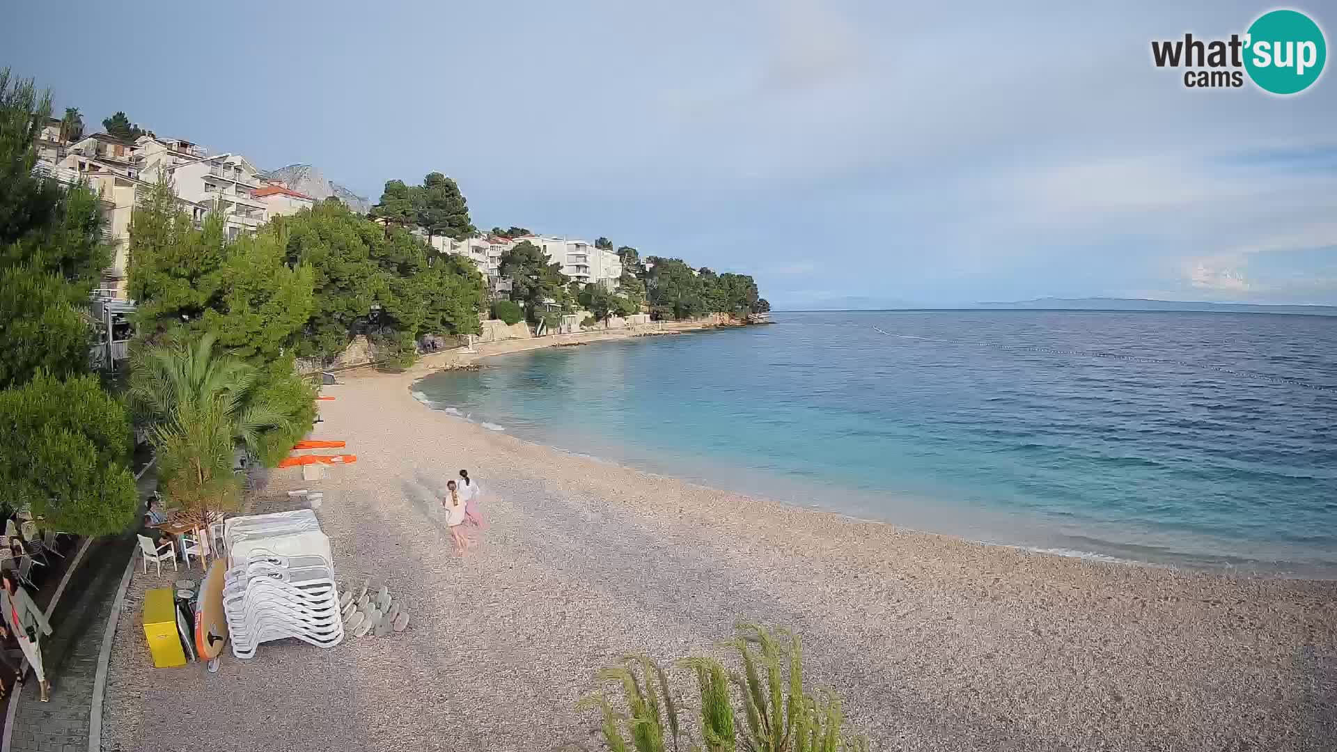 Webcam Plage Lučica Brela – Vue en direct sur la côte adriatique