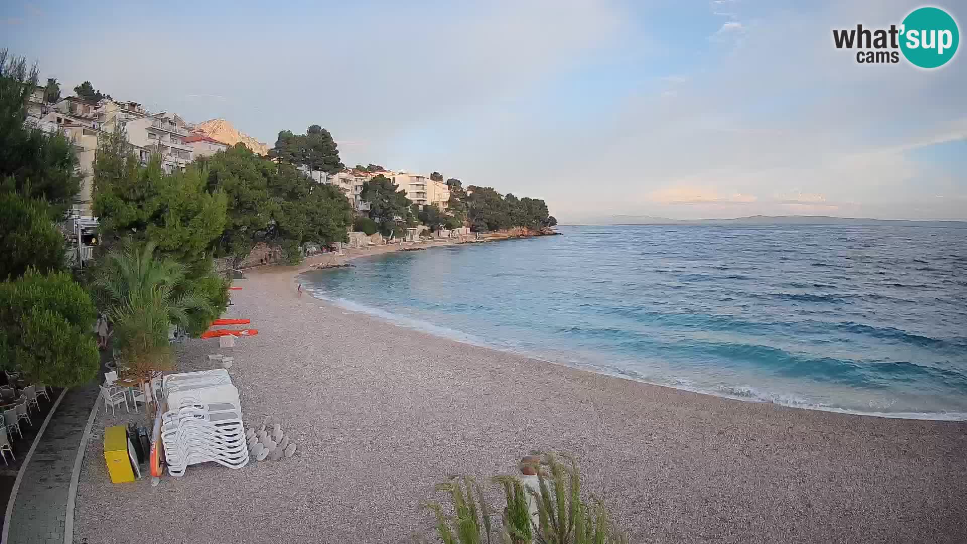 Webcam Spiaggia Lučica Brela – Vista live sulla costa adriatica