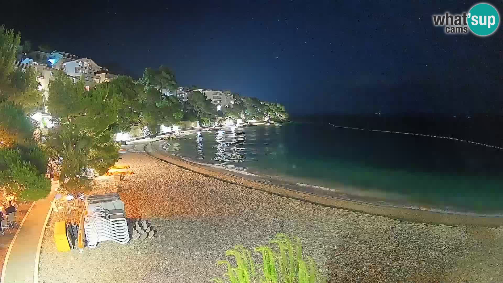 Webcam Spiaggia Lučica Brela – Vista live sulla costa adriatica