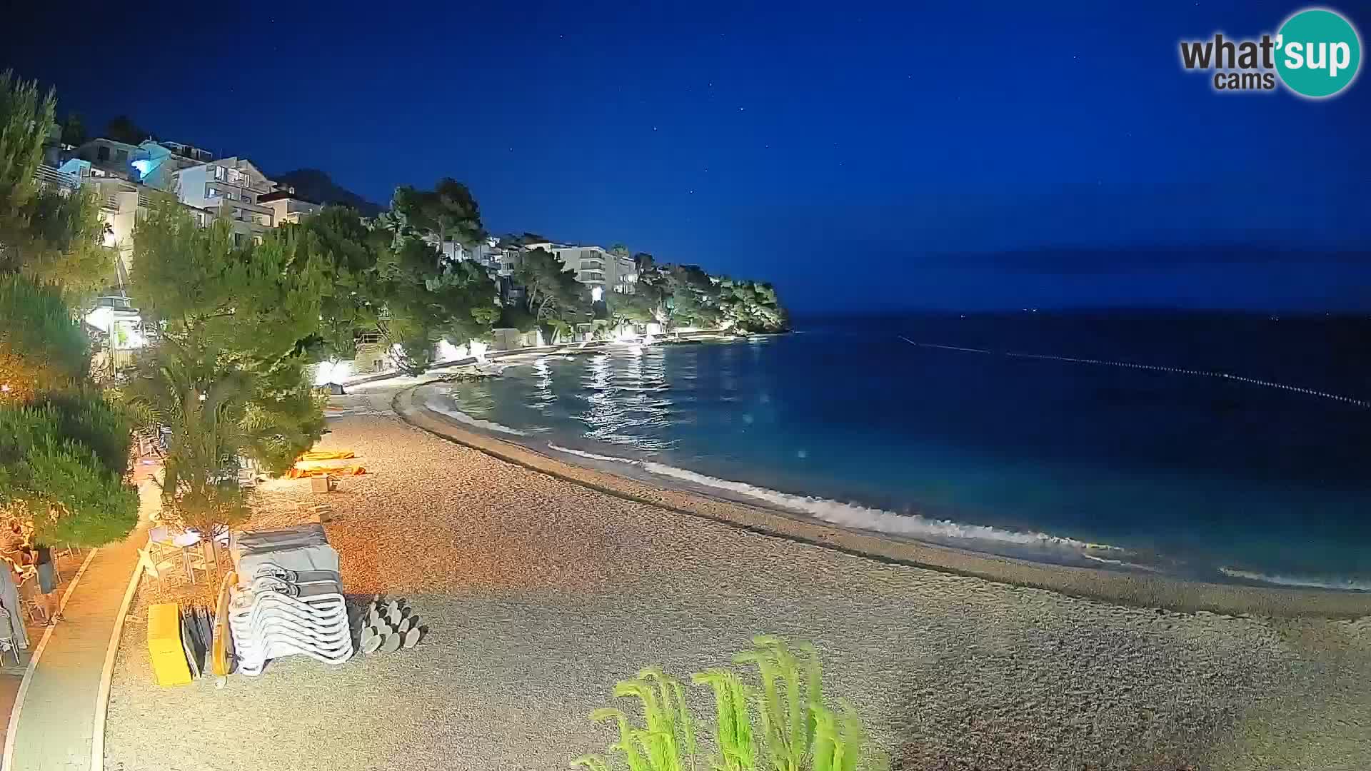 Webcam Playa Lučica Brela – Vista en directo de la costa adriática
