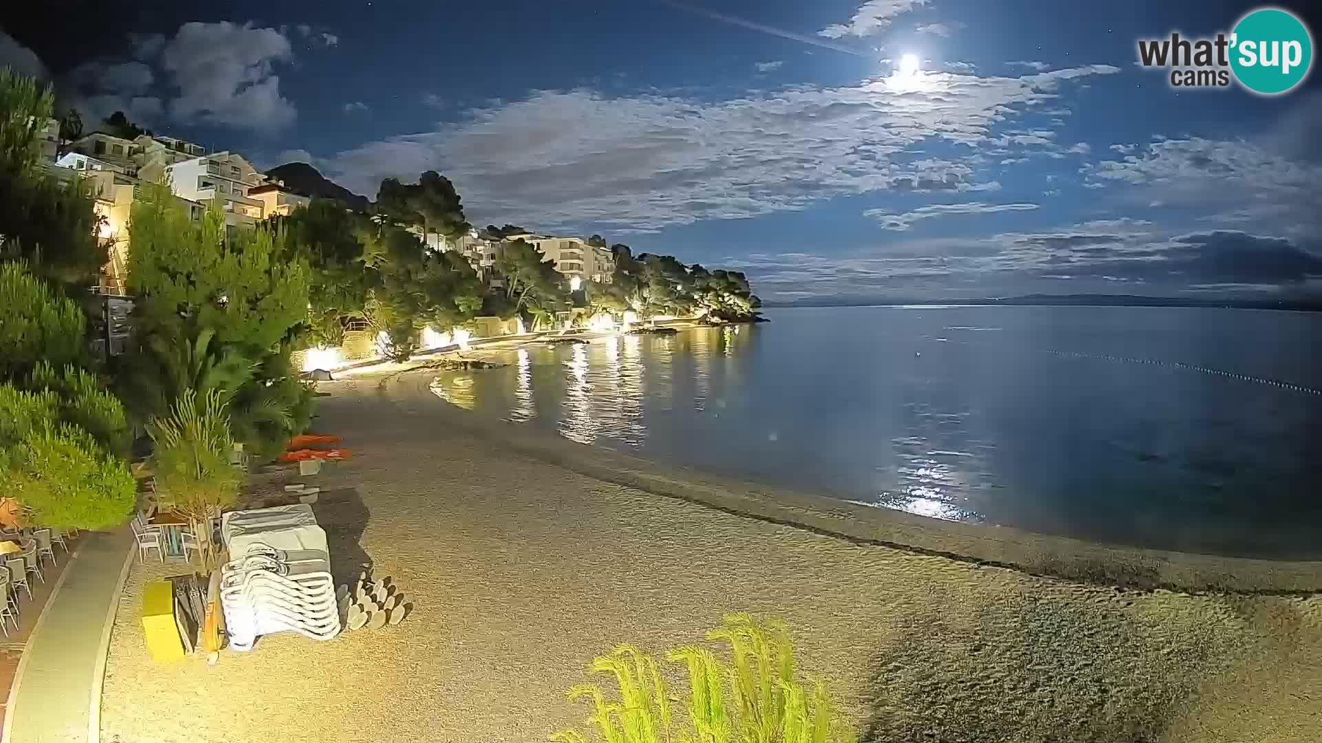 Webcam Playa Lučica Brela – Vista en directo de la costa adriática