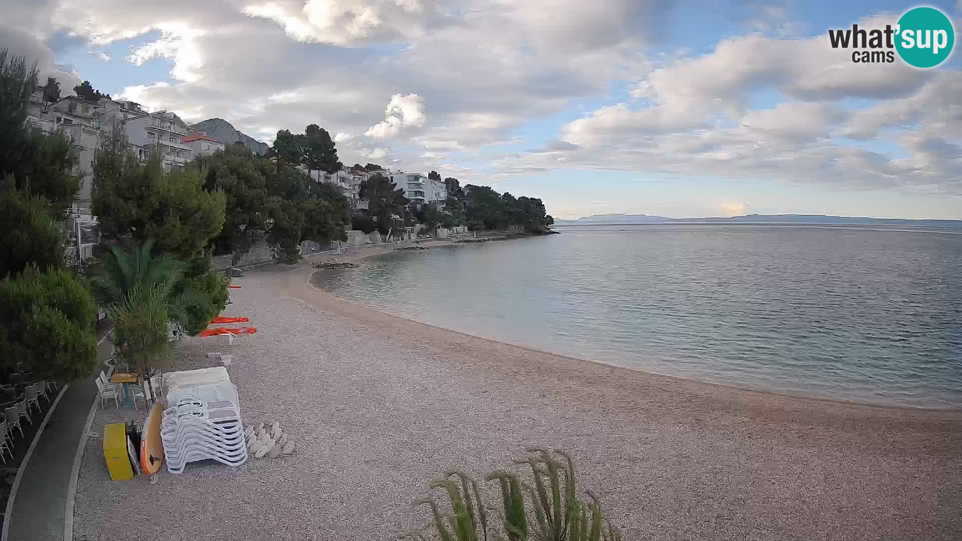 Webcam Playa Lučica Brela – Vista en directo de la costa adriática