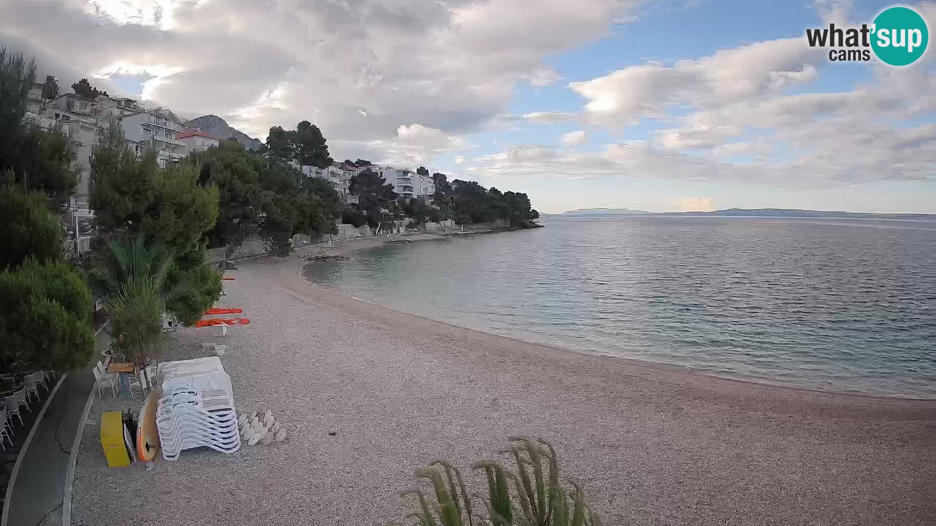 Webcam Plage Lučica Brela – Vue en direct sur la côte adriatique