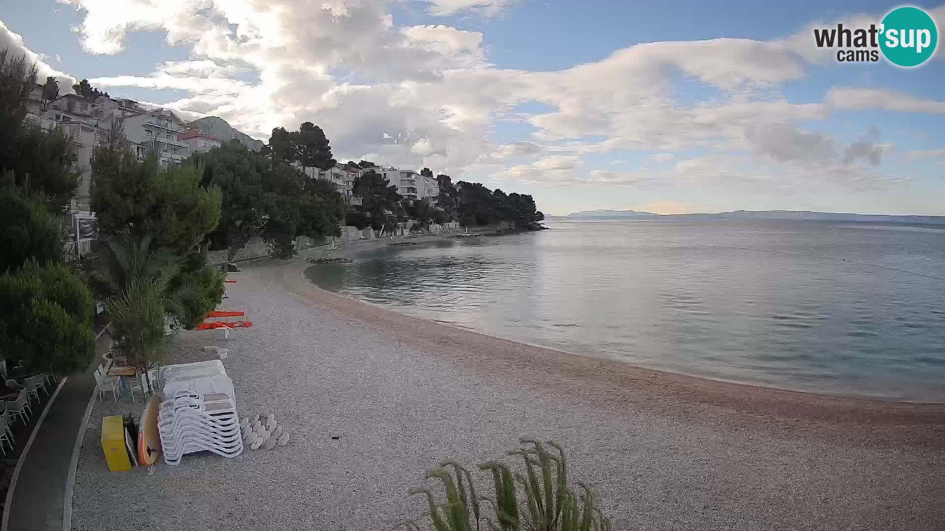 Webcam Spiaggia Lučica Brela – Vista live sulla costa adriatica