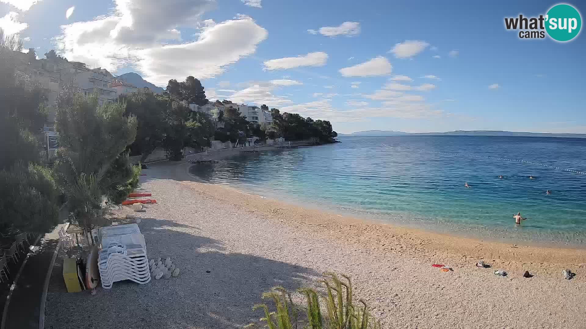 Webcam Lučica Beach Brela – Live View from the Adriatic Coast