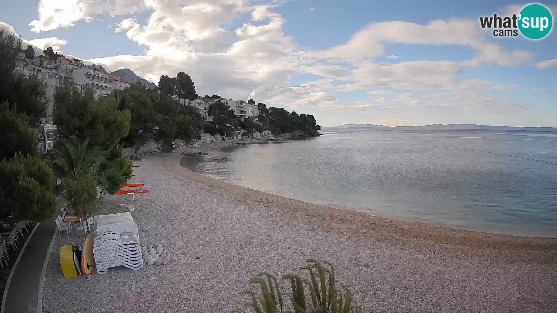 Webcam Playa Lučica Brela – Vista en directo de la costa adriática