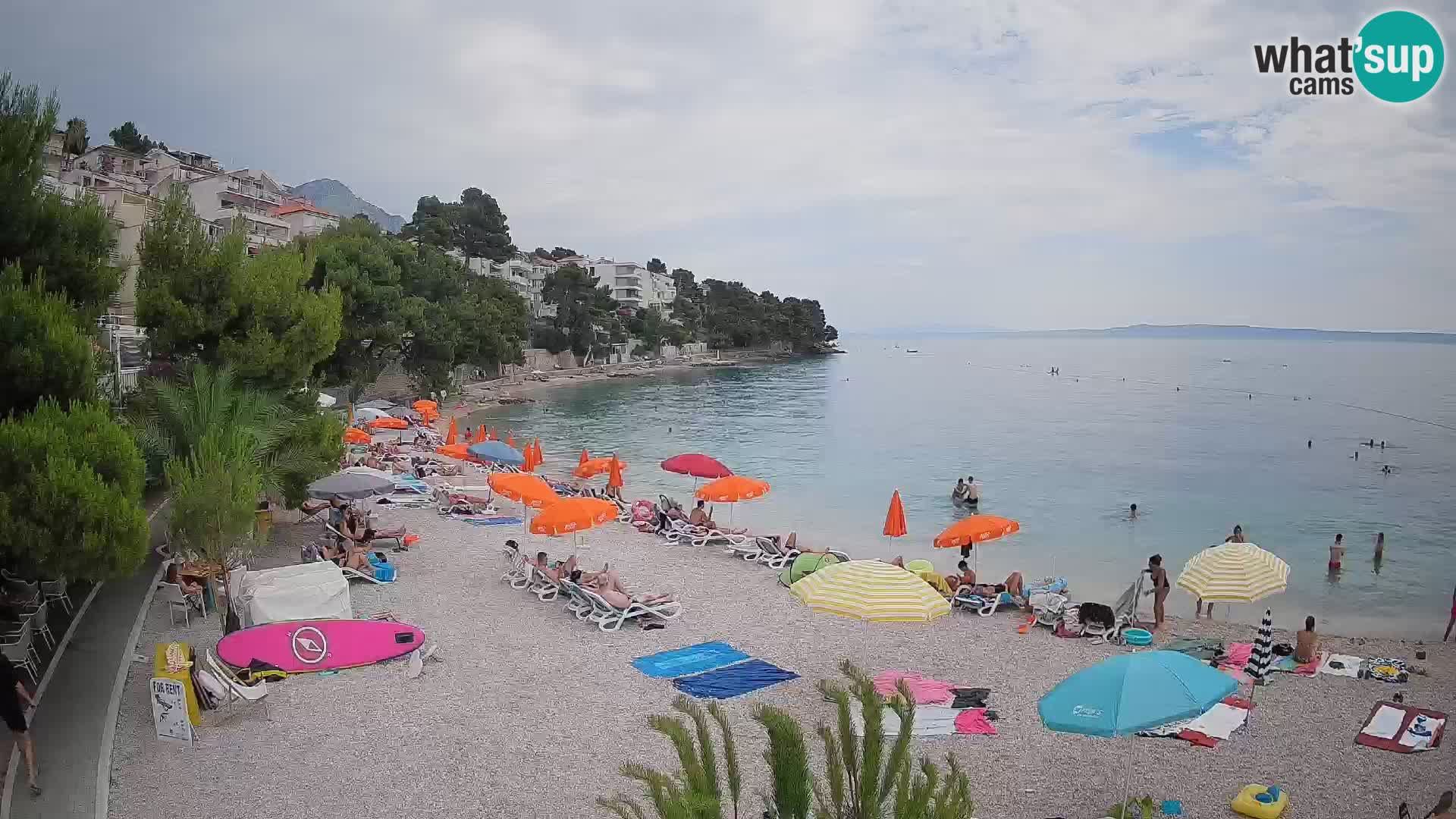 Webcam Playa Lučica Brela – Vista en directo de la costa adriática