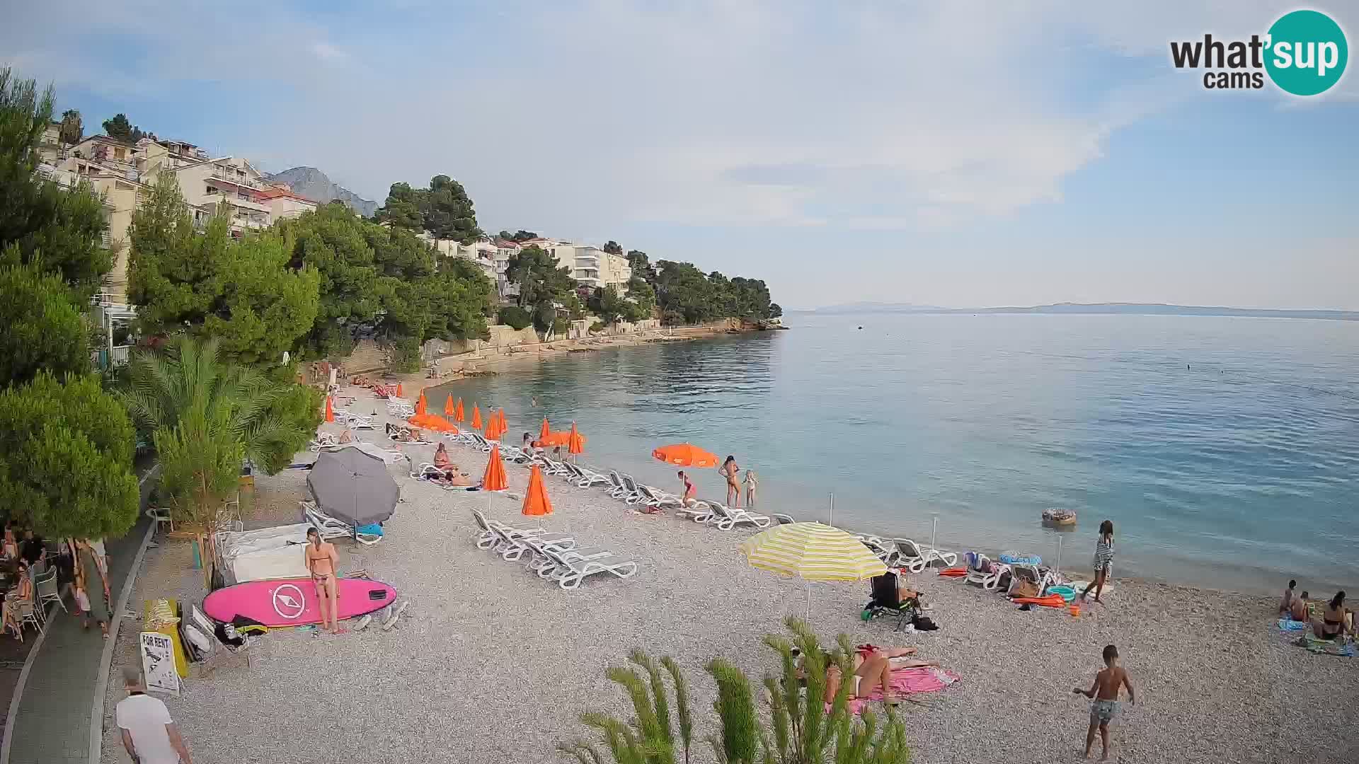 Webcam Plage Lučica Brela – Vue en direct sur la côte adriatique