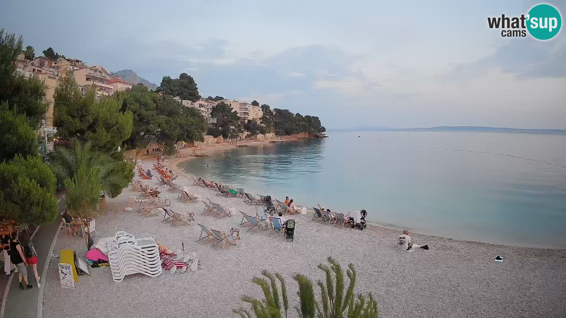 Webcam Playa Lučica Brela – Vista en directo de la costa adriática