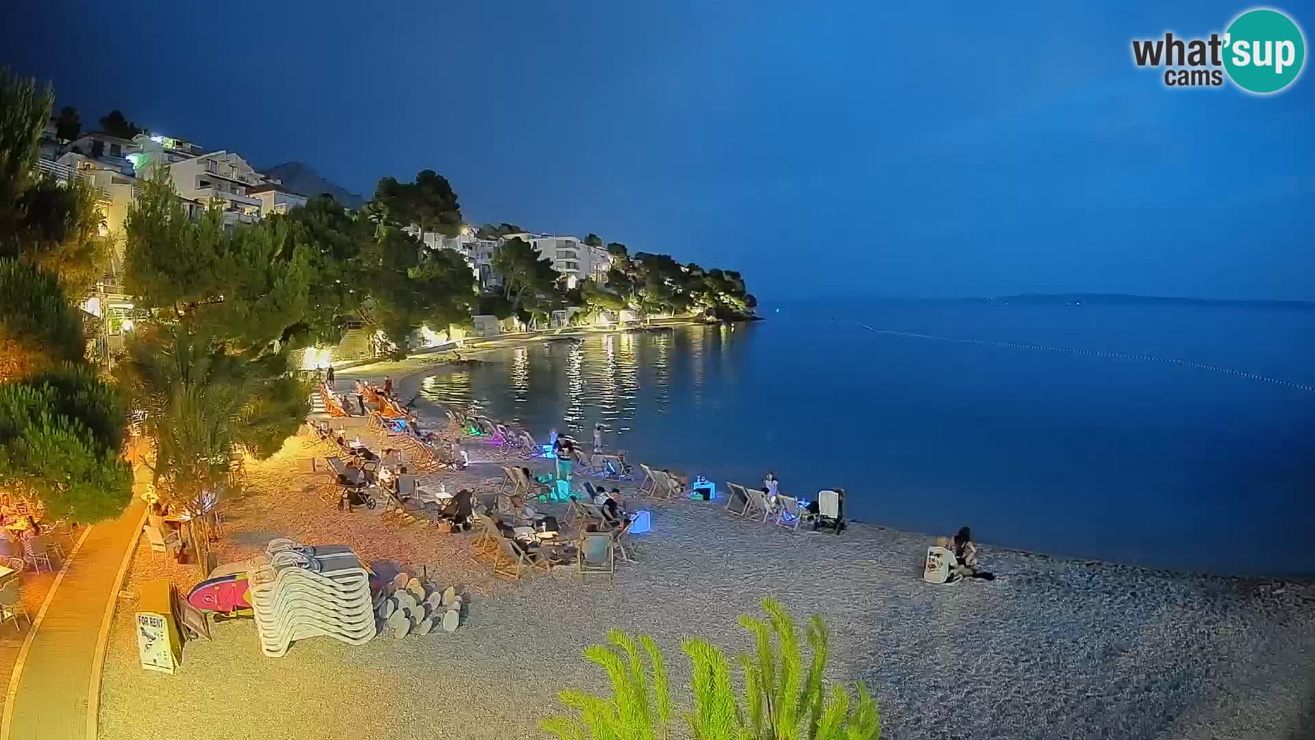 Spletna kamera Plaža Lučica Brela – Pogled v živo na Jadransko obalo