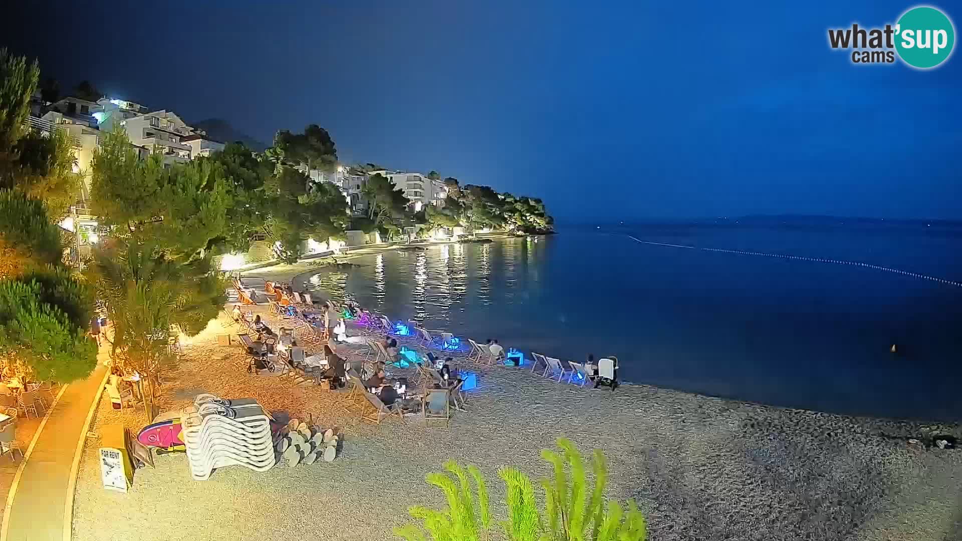 Spletna kamera Plaža Lučica Brela – Pogled v živo na Jadransko obalo
