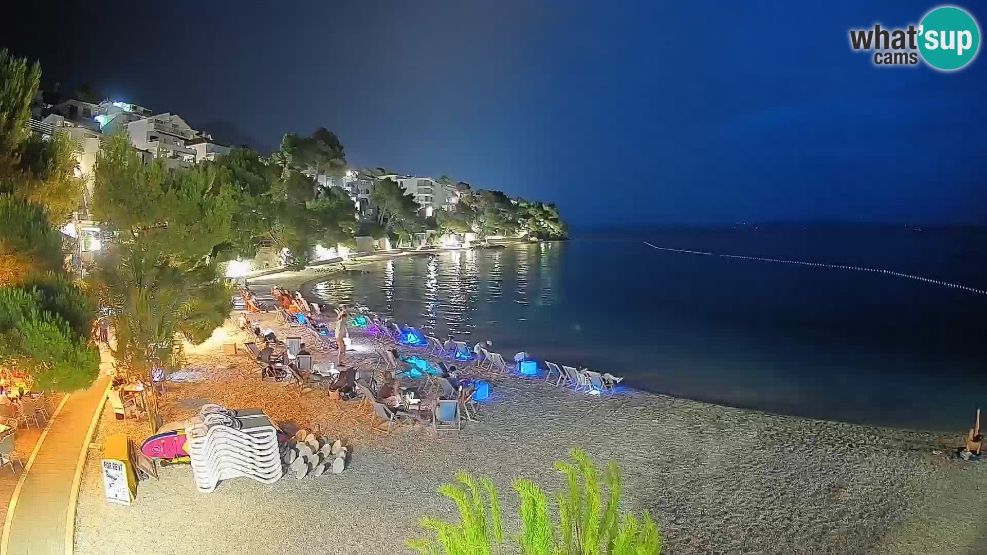 Webcam Plage Lučica Brela – Vue en direct sur la côte adriatique